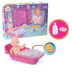 Imagem de Boneca Mini Banho De Espuma Brinquedo Com Banheira - Adijomar Brinqued