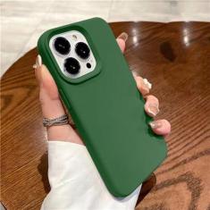 Imagem de Capa de silicone líquido para iphone 15 14 13 12 11 pro max capa traseira macia para 14 15 plus casos bonitos acessórios, cangling verde, para iphone 11
