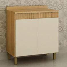 Imagem de Balcão para Cozinha 80cm 2 Portas Dakota Cinamomo/off White