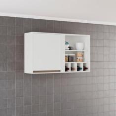 Imagem de Armário para Cozinha Aéreo 1 Porta Pérola Branco