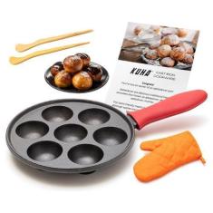 Imagem de Fogão elétrico antiaderente de ferro fundido Aebleskiver Pan KUHA