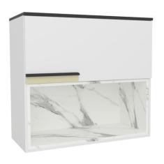 Imagem de Armário Aéreo 80cm 1 Porta Basculante 1 Nicho Cozinha Flórida - Herval
