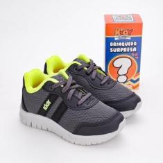 Imagem de Tênis Infantil Menino Kidy Ultra Flex Com Surpresa Cinza Grafite-Masculino