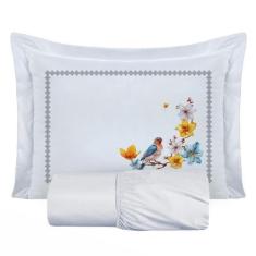 Imagem de Jogo de Lençol Solteiro 2 Peças Percal 180 Fios 100% Algodão Nature - 