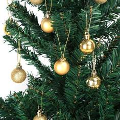 Imagem de 24 Peças 6 Cores árvore de Natal Penduradas Bolas de Enfeite de Glitter, Material de PVC Com Acabamento Fosco, Brilhante e Brilhante, Reutilizáveis ​​para Casamento, Decorações