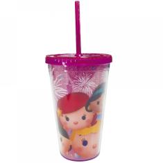 Imagem de Copo Com Canudo Princesas Tsum Tsum 450Ml - Disney