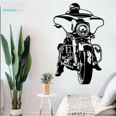 Imagem de Adesivo de parede moto de estrada piloto