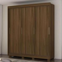 Imagem de Guarda-roupa viena 3 portas nogueira/nog-off white gelius móveis - Vil