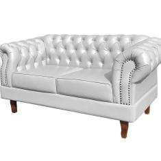 Imagem de Sofá 2 Lugares Decoração Sara Recepção Dom Pedro Chesterfield Branco