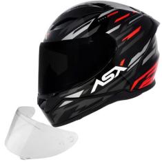 Imagem de Capacete Moto Novo + Viseira Fumê Modelo ASX City Arrow Esportivo , Gr