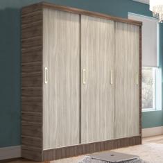 Imagem de Guarda-Roupa Solteiro 3 Portas 2 Gavetas Carvalho/Fresno 2029 - Percas
