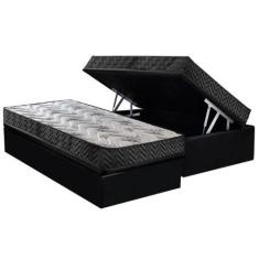 Imagem de Conjunto Box Baú Solteiro: Colchão Espuma Paropas D45 Pasquale Wave Bl