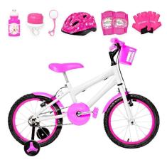 Imagem de Bicicleta Infantil Aro 16 Alumínio Branca E Pink