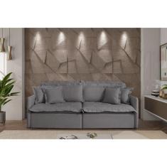 Imagem de Sofá Retrátil Reclinável Para Sala De Estar 220cm Bardot Com Usb - Est