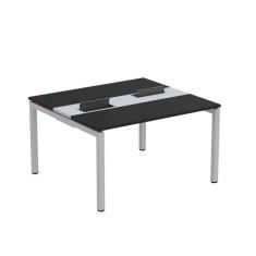 Imagem de Mesa Plataforma Dupla com Pé de Aço para Coworking 130x120 Pdc13/12/2p Preto/Cinza