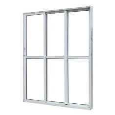 Imagem de Porta de Alumínio Correr 210x200cm 3 Folhas Atlântica