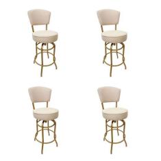Imagem de Kit 4 Banquetas Bar cor Dourado Fosco Bancada Média Altura 65cm Girató