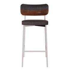 Imagem de Banqueta Alloa Fixa com 4 Pés 50 X 44,7 X 163,5cm com 1 Unidade Preto/Whisky/Branco Epoxi