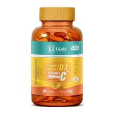 Imagem de Vita D3 2000Ui Vitamina C 1000Mg 90 Cáps Uvits