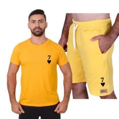 Imagem de Kit Masculino Bermuda E Camiseta Estampa 7 Copas Baralhos - Mtc