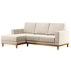 Imagem de Sof  Living 200cm 3 Lugares Com Chaise Direito Kayr s D05 Lin