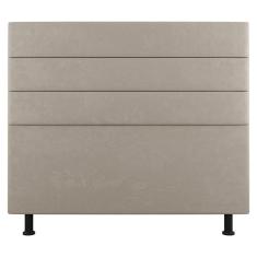Imagem de Cabeceira Cama Box Casal Malik 140cm Suede Bege - Abmaza