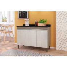 Imagem de Balcão de Cozinha Com Tampo Karen 119 cm Com 3 Portas
