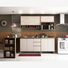 Imagem de Armário de Cozinha Completa Modulada 7 Peças sem Tampo de 120 Mel Luci