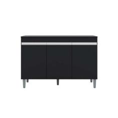 Imagem de Balcão De Cozinha Manu Para Pia De 1,20cm S/Tampo Preto - Montanaris D