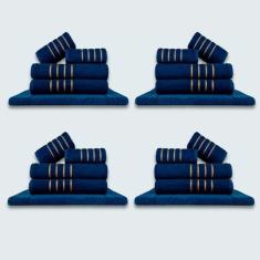 Imagem de Jogo De Toalhas 20 P?s Cole??o Montreal 100% Algod?o Azul