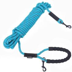 Imagem de Loutep Coleira longa para cães de 3 m, 4,9 m, 9 m, 50 pés, 30 m, 30 metros, corda de retenção, corda de obediência, guia extralonga para cães pequenos, médios e grandes, treinamento ao ar livre,