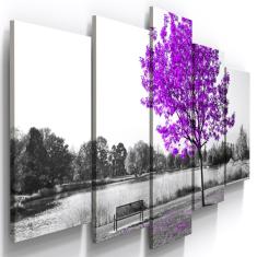 Imagem de Quadros Decorativos Arvore Roxo Botanico Sala