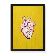 Imagem de Arte Maníacos Quadro Decorativo em Madeira Coração  - 23x16,25cm (Moldura caixa em laca )