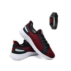 Imagem de Kit Tênis Sapatenis Adulto E Infantil Masculino Com Relogio Digital -