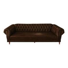 Imagem de Sofá Chesterfield Capitonê Duque 3 Lugares Barbearia E Recepção Suede