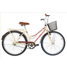 Imagem de Bicicleta Aro 26  Kls Retro Freio V-Brake, Bege, Pink