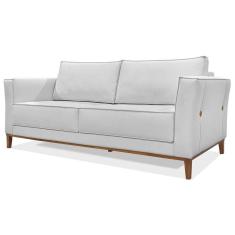 Imagem de Sofa Balli 2 Lugares 190cm Pes Madeira Linho 222 Grigio Ezz Grigio