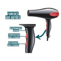 Imagem de Secador De Cabelo Max Power Turbo Ultra Potente Profissional 6000W Pre