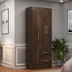 Imagem de Guarda-Roupa Solteiro Oceania 3 Portas 2 Gavetas Cor Cacau
