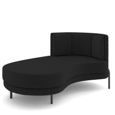 Imagem de Sofá Chaise Longue Living Lucca Esquerdo D02 Veludo Preto C-300