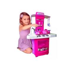 Imagem de Cozinha Infantil Completa Menina Fogãozinho Criança - casinha de bonec