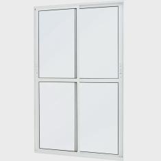Imagem de Porta de Alumínio Correr 210x150cm 2 Folhas Atlântica