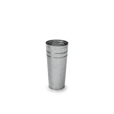 Imagem de Vaso Cachepô Cone Rústico Metal Galvanizado 22 X 10 Cm