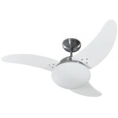 Imagem de Ventilador Solano Aço Escovado 220V 3 Pás Brancas - Tron