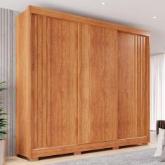 Imagem de Guarda Roupa Casal 3 Portas e 4 Gavetas Atenas - Sallêto - Cinamomo