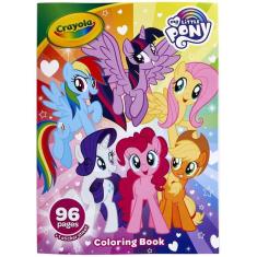 Imagem de Livro de colorir My Little Pony com adesivos, ideal para crianças de 3 a 6 anos, 96 páginas