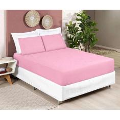 Imagem de Jogo De Lençol Queen 3 Peças Percal 180 Fios - Minha Loja Bordados