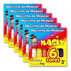 Imagem de Massinha de Modelar Magix 06 cores kit 06 unids Atacado