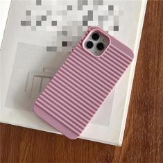 Imagem de Capa respirável Candy Color para iPhone 14 13 12 11 Pro Max 7 8 Plus X XR XS Max à prova de choque Stripe capa de dissipação de calor, roxo, para iPhone 12