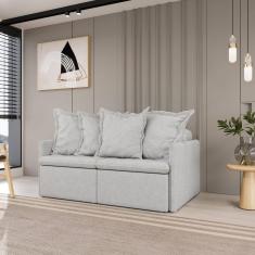 Imagem de Sofá Retrátil e Reclinável 3 Lugares 180cm Dália Cabecasa Madeiramadeira Mescla Prata